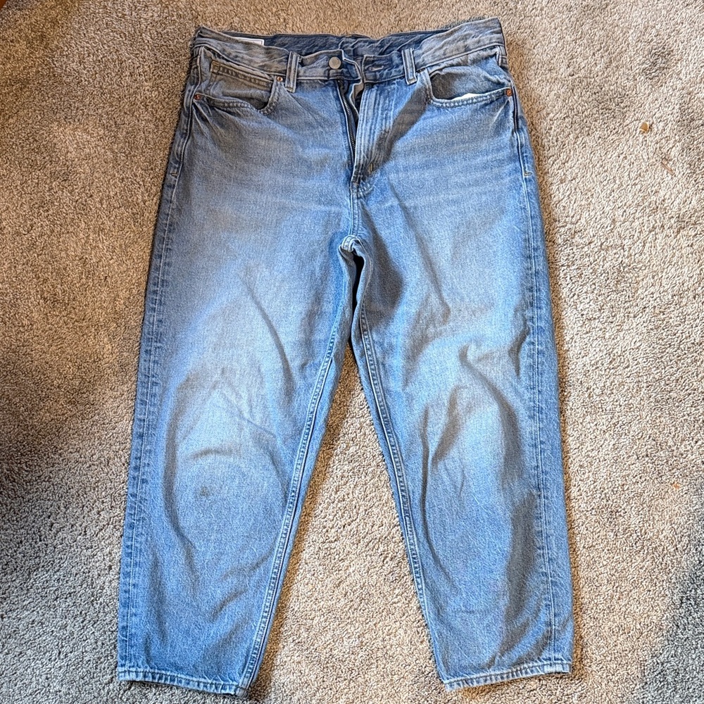 gap high rise barrel jeans size 30